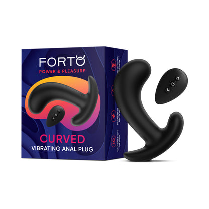 FORTO - CURVED VIBRATING PLUG BLACK