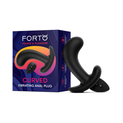 FORTO - CURVED VIBRATING PLUG BLACK