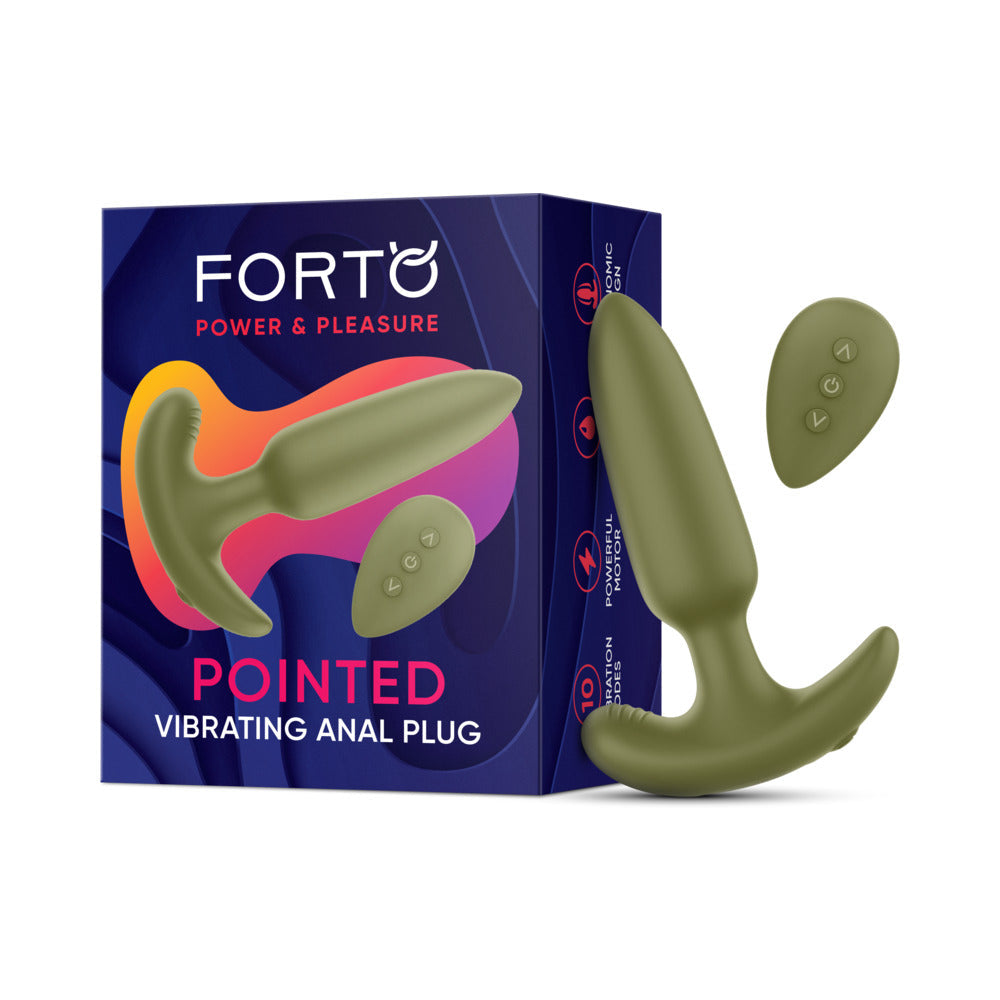 FORTO - POINTED VIBRATING PLUG GREEN