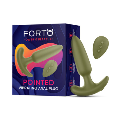FORTO - POINTED VIBRATING PLUG GREEN