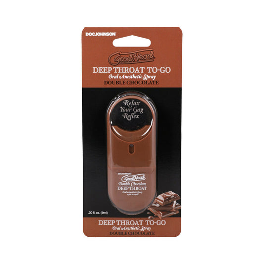 DOC JOHNSON - GOODHEAD DEEP THROAT SPRAY TO-GO DOUBLE CHOCOLATE .30 OZ.
