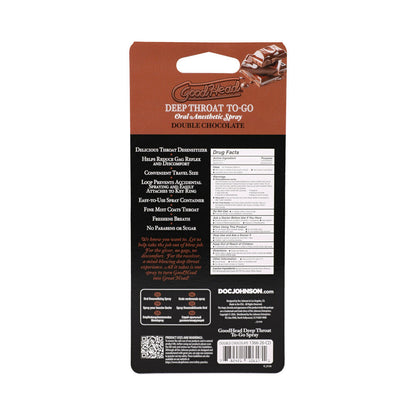 DOC JOHNSON - GOODHEAD DEEP THROAT SPRAY TO-GO DOUBLE CHOCOLATE .30 OZ.
