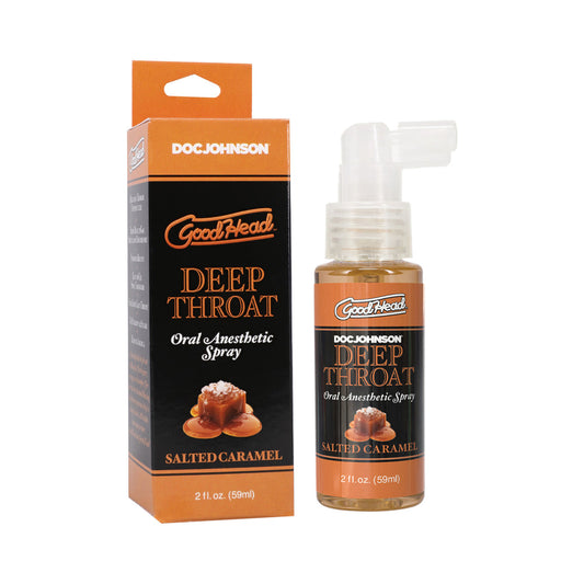 DOC JOHNSON - GOODHEAD DEEP THROAT SPRAY SALTED CARAMEL 2 OZ.
