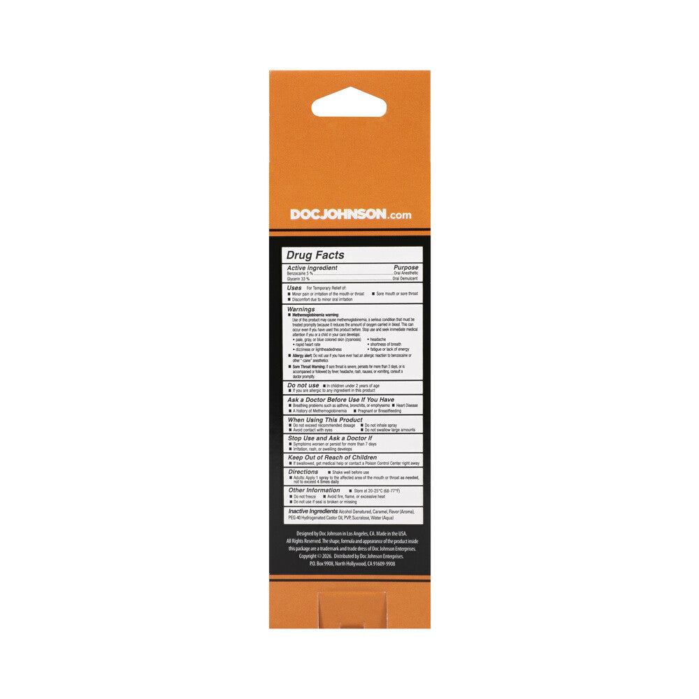 DOC JOHNSON - GOODHEAD DEEP THROAT SPRAY SALTED CARAMEL 2 OZ.