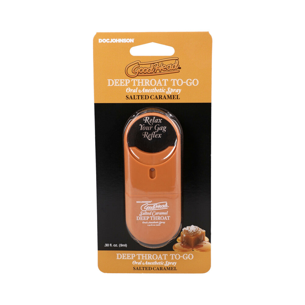 DOC JOHNSON - GOODHEAD DEEP THROAT SPRAY TO-GO SALTED CARAMEL .30 OZ.