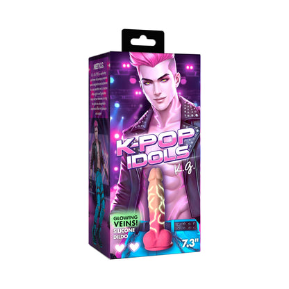 XR BRANDS - K-POP IDOLS K.G. SILICONE DILDO WITH BALLS