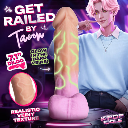 XR BRANDS - K-POP IDOLS TAEON SILICONE DILDO WITH BALLS