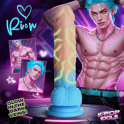 XR BRANDS - K-POP IDOLS RION SILICONE DILDO WITH BALLS
