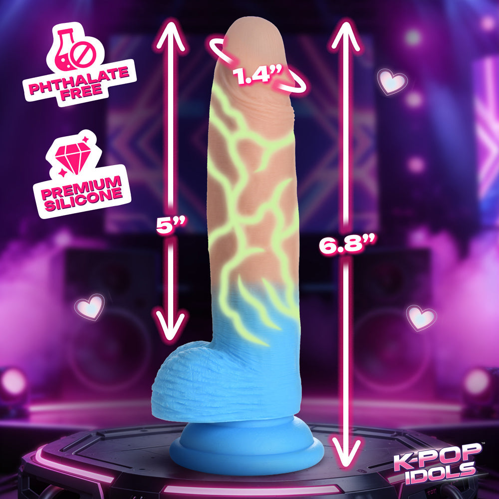 XR BRANDS - K-POP IDOLS RION SILICONE DILDO WITH BALLS