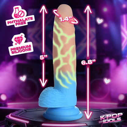 XR BRANDS - K-POP IDOLS RION SILICONE DILDO WITH BALLS