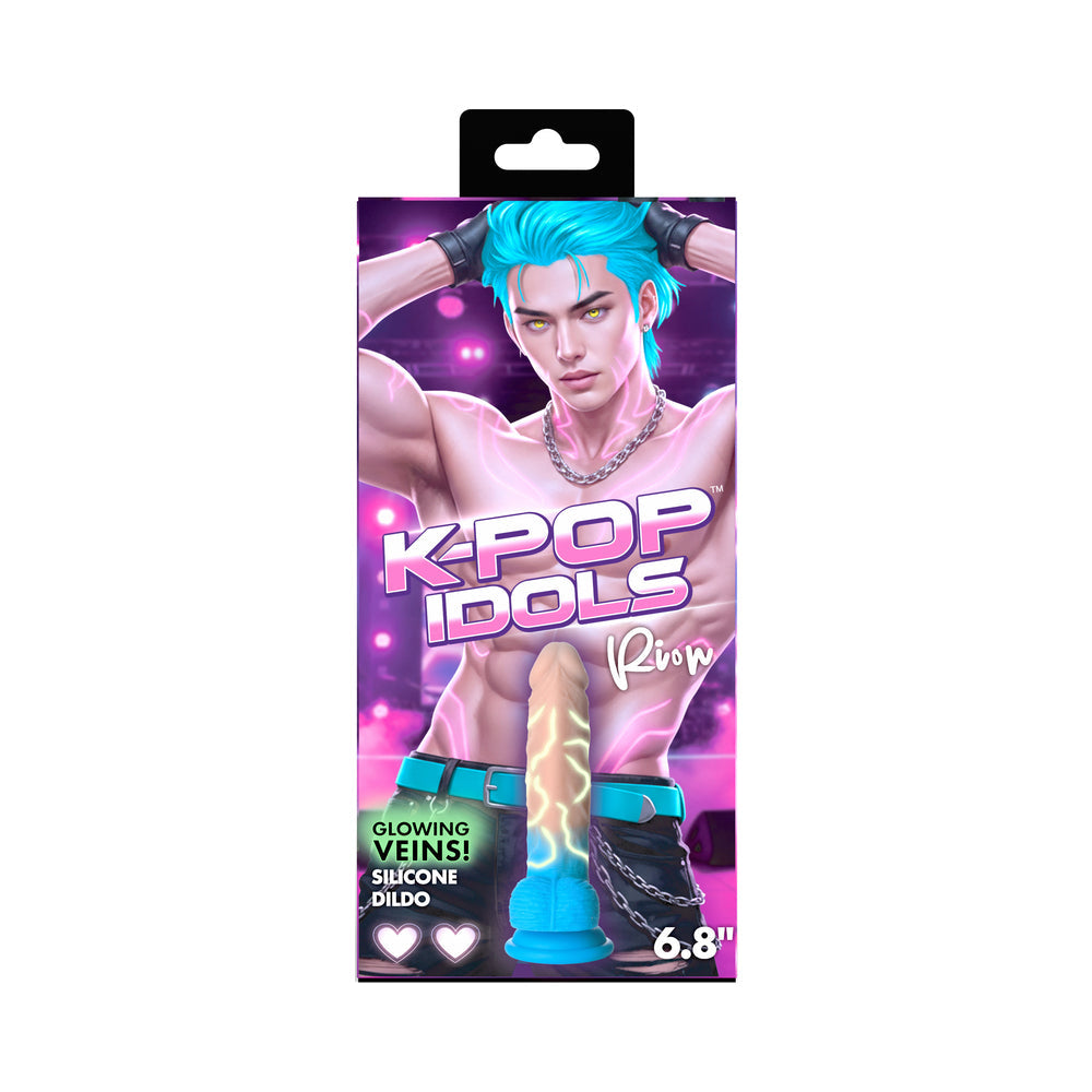 XR BRANDS - K-POP IDOLS RION SILICONE DILDO WITH BALLS