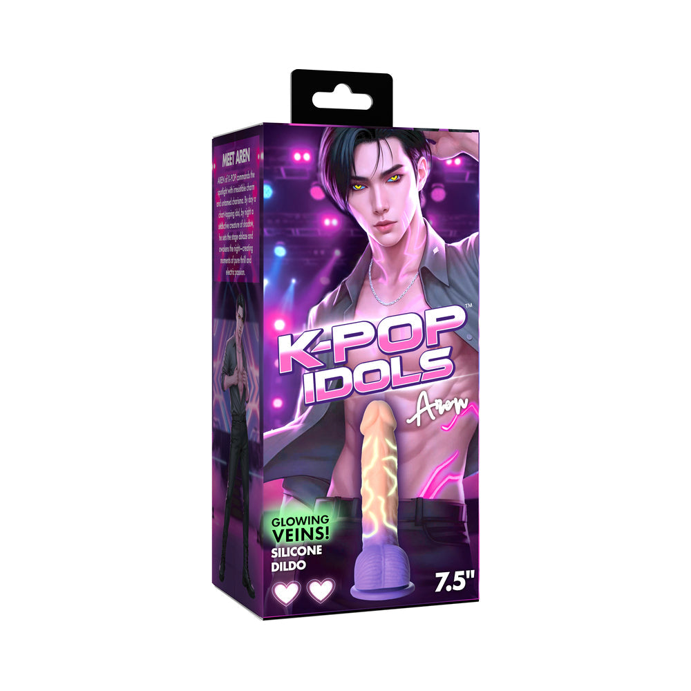 XR BRANDS - K-POP IDOLS AREN SILICONE DILDO WITH BALLS