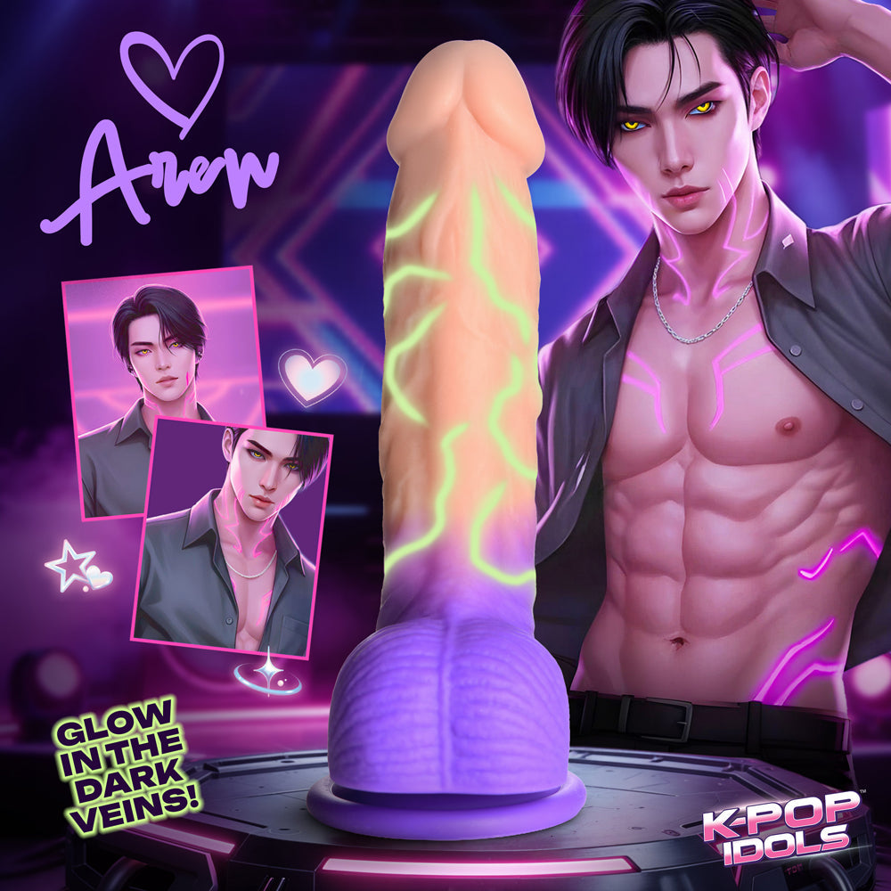 XR BRANDS - K-POP IDOLS AREN SILICONE DILDO WITH BALLS