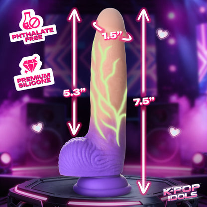 XR BRANDS - K-POP IDOLS AREN SILICONE DILDO WITH BALLS