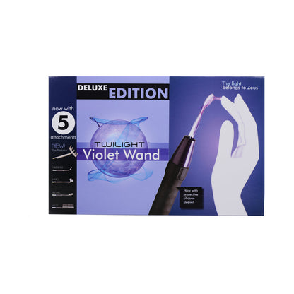 XR BRANDS - ZEUS ELECTROSEX DELUXE EDITION TWILIGHT VIOLET WAND WITH 5 ATTACHMENTS
