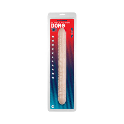 DOC JOHNSON - VEINED DOUBLE HEADER DONG (FLESH)
