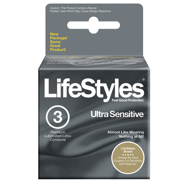 LIFESTYLES ULTRA SENSATIVE CONDOMS (3 PACK)