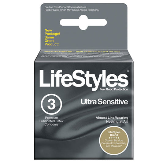 LIFESTYLES ULTRA SENSATIVE CONDOMS (3 PACK)