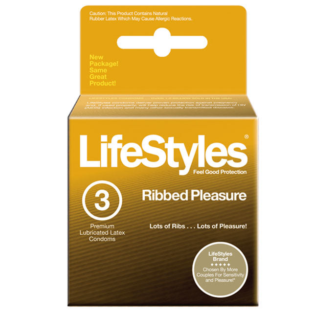 LIFESTYLES ULTRA RIBBED CONDOMS (3 PACK)