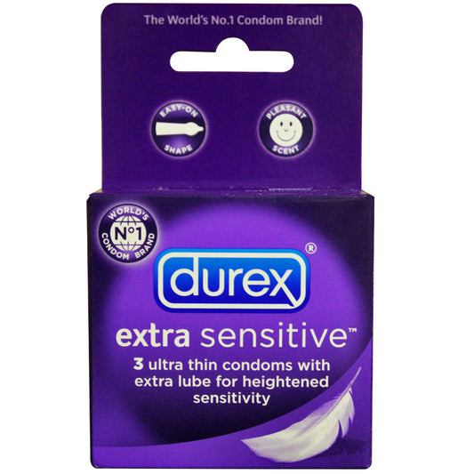 DUREX EXTRA SENSATIVE LUBRICATED CONDOMS (3 PACK)