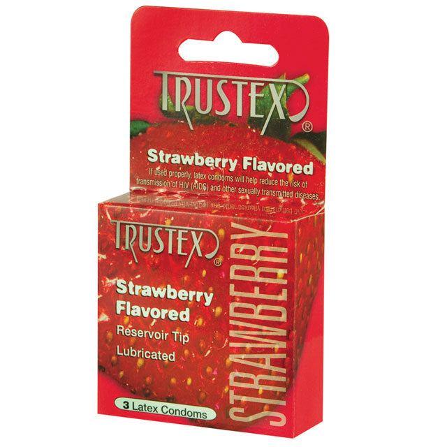 TRUSTEX FLAVORED CONDOMS (STRAWBERRY/3 PACK)