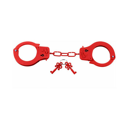 FETISH FANTASY SERIES METAL DESIGNER HANDCUFFS RED