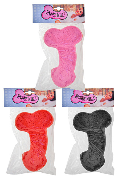 OUT OF THE BLUE - ESPONJA DE BAÑO CON FORMA DE PENE, 3 COLORES SURTIDOS