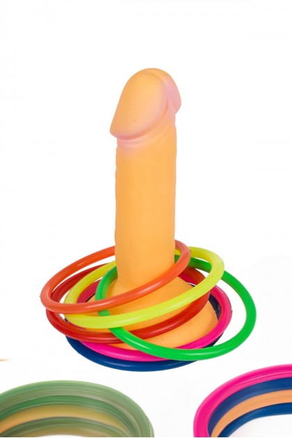 OUT OF THE BLUE - JUEGO DE LANZAMIENTO DE ANILLAS CON FORMA DE PENE