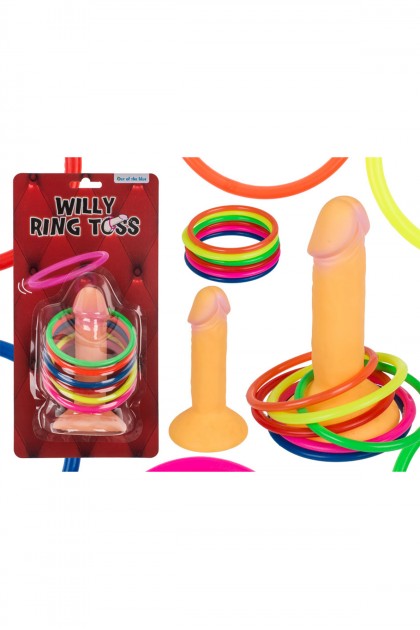 OUT OF THE BLUE - JUEGO DE LANZAMIENTO DE ANILLAS CON FORMA DE PENE