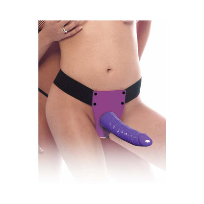 FETISH FANTASY SERIES SENSUAL COMFORT STRAP ON WITH 7 IN. DILDO PURPLE