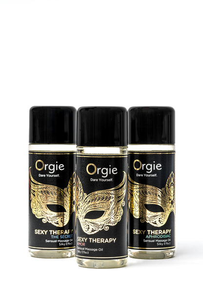 SEXY THERAPY SENSUAL MASSAGE OILS 3 x 30ml Set Mini Size Collection