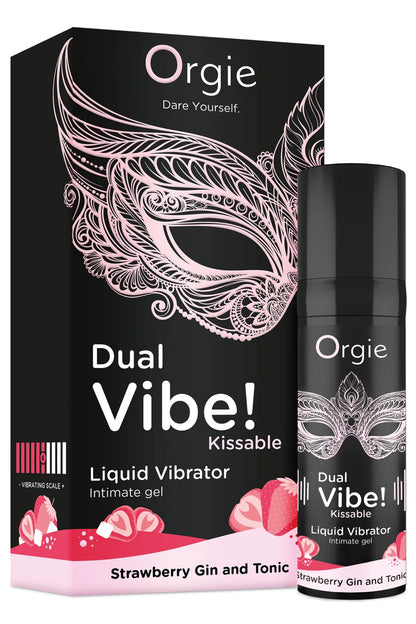 ORGIE - DUAL VIBE! STRAWBERRY GIN & TONIC KISSABLE LIQUID VIBRATOR