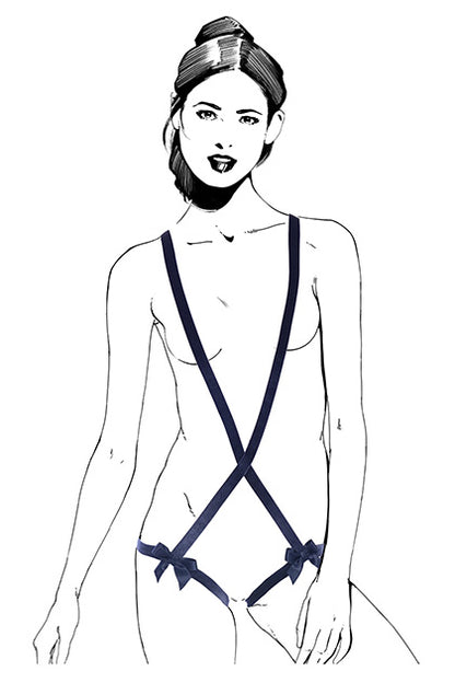 HAPPY LOLA - BLUE VELVET BODY STRAPS