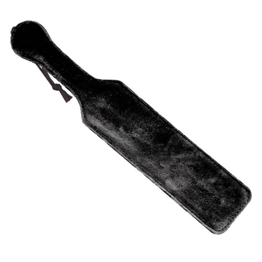 DUAL-SIDED LEATHER & FUR PADDLE