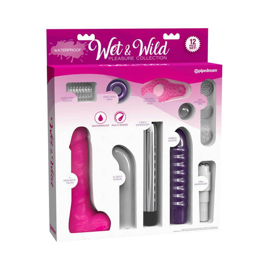 PIPEDREAM - SET DE 13 PIEZAS WET & WILD PLEASURE COLLECTION IMPERMEABLE