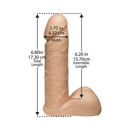 DOC JOHNSON - VAC-U-LOCK - 6 INCH UR3 COCK WHITE