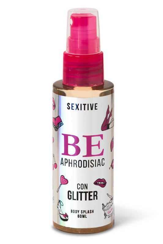 SEXITIVE - BODY SPLASH CON FEROMONAS Y GLITTER. CONTENIDO: 60 ML.