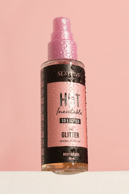 SEXITIVE - BODY SPLASH HOT INEVITABLE SO EXCITED CON GLITTER - 60ML