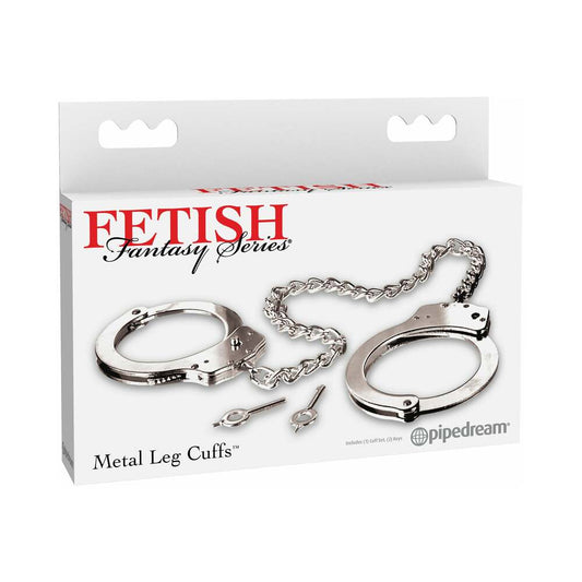 FETISH FANTASY SERIES METAL LEG CUFFS SILVER