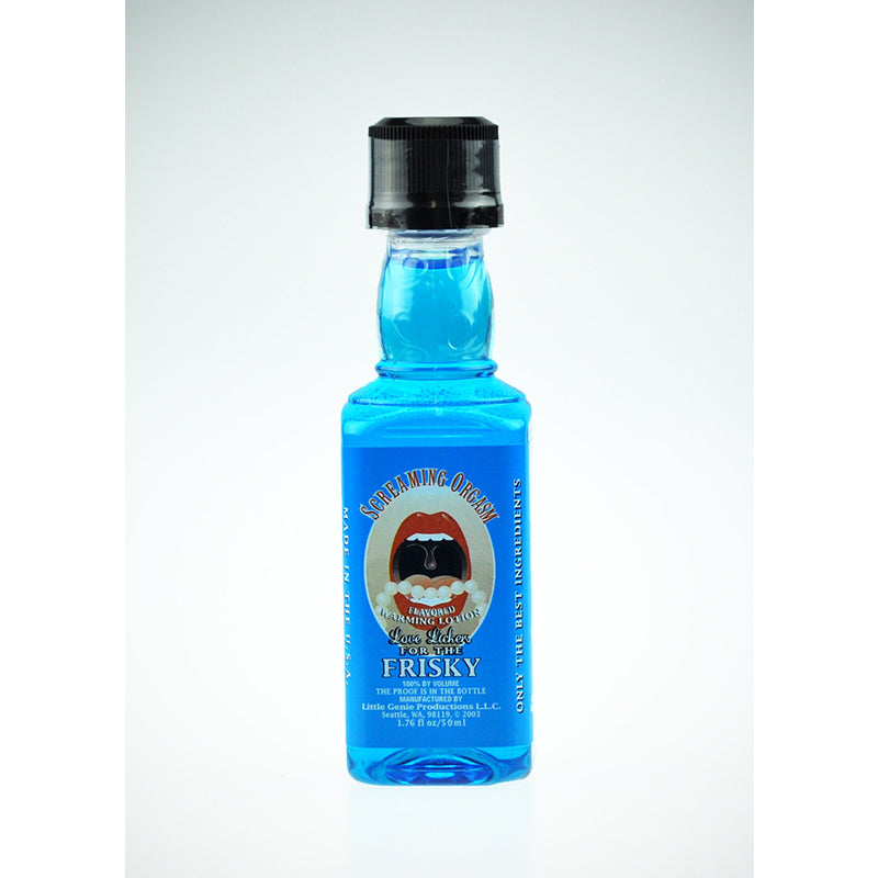 LITTLE GENIE - LOVE LICKERS SCREAMING ORGASM FLAVORED MASSAGE OIL 1.76 OZ.