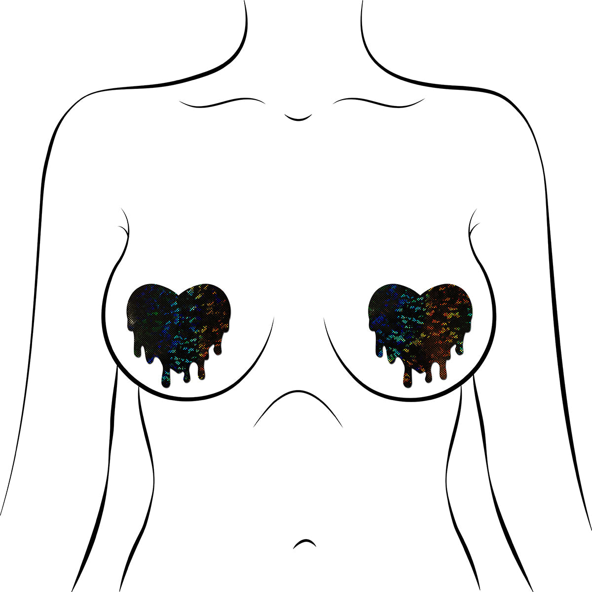 PASTEASE MELTED HEART PASTIES BLACK