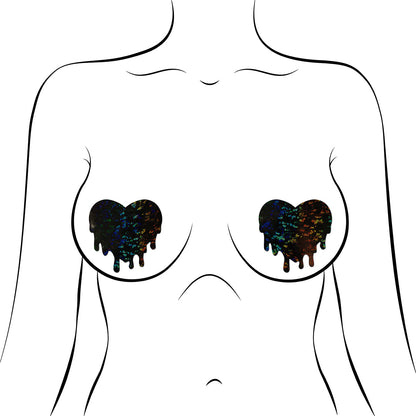 PASTEASE MELTED HEART PASTIES BLACK