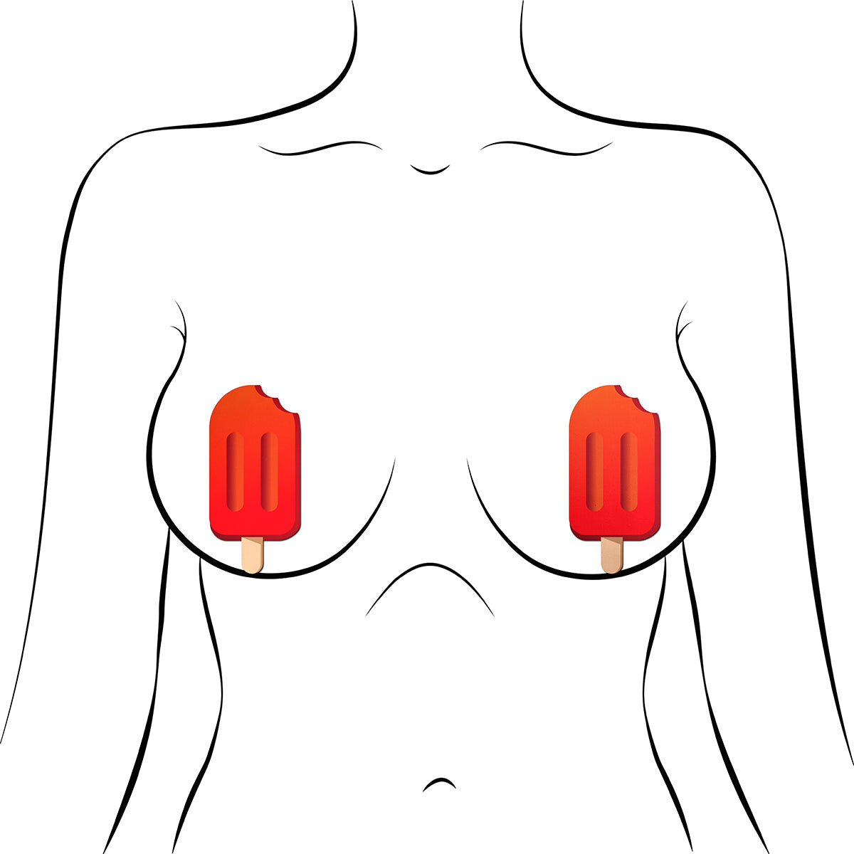PASTEASE CHERRY RED POPSICLE PASTIES
