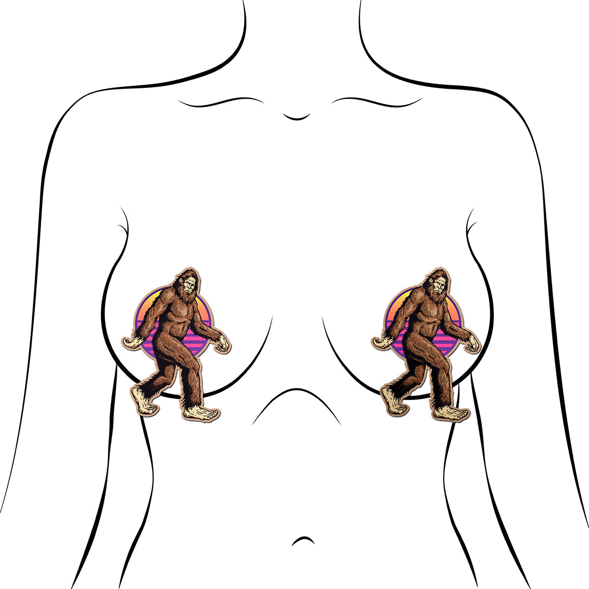 PASTEASE SASQUATCH BIGFOOT PASTIES