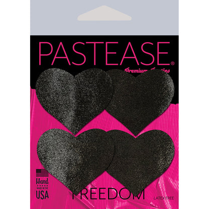 PASTEASE PETITES LIQUID HEARTS PASTIES BLACK 2-PACK