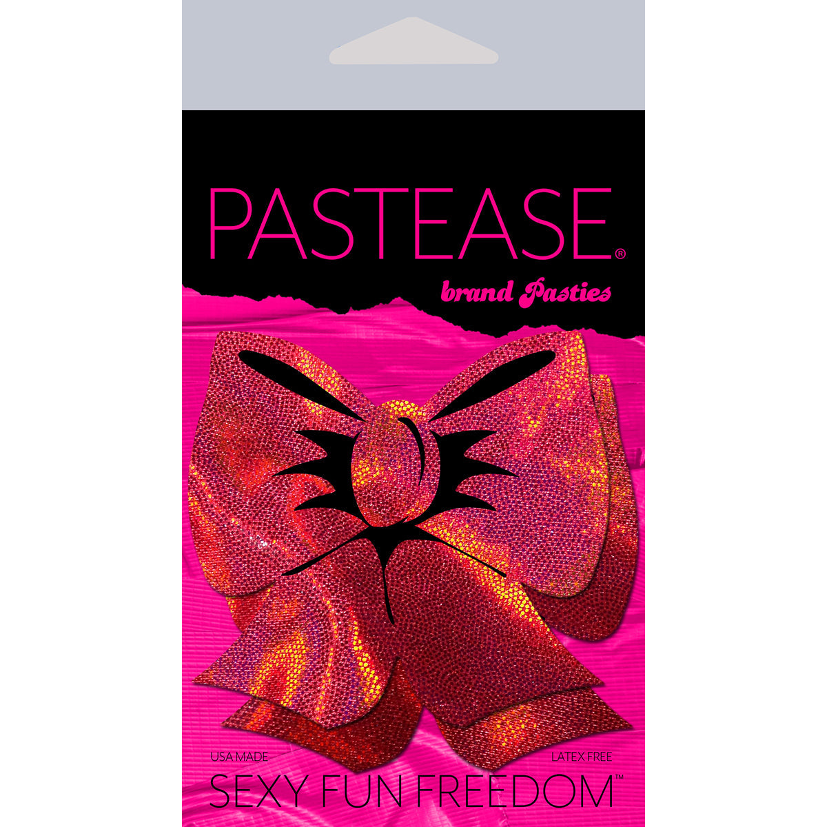 PASTEASE - HOLOGRAPHIC RED BOW PASTIES