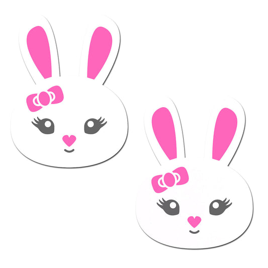 PASTEASE WHITE BUNNY WITH PINK BOW PASTIES