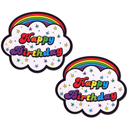 PASTEASE HAPPY BIRTHDAY CLOUD RAINBOW PASTIES