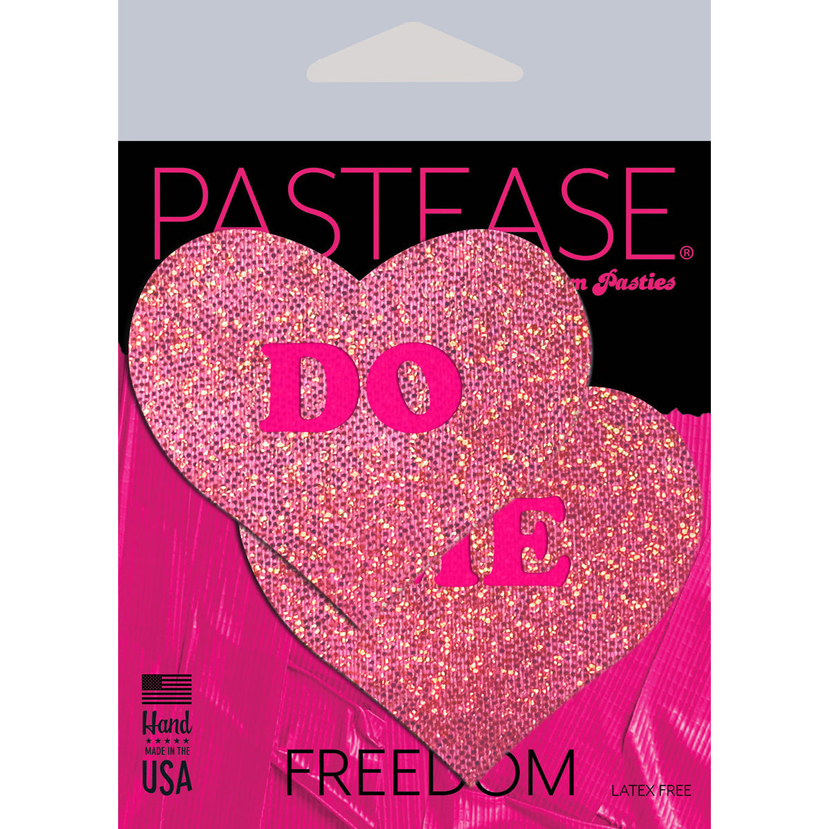 PASTEASE GLITTER ''DO ME'' HEART PASTIES PINK