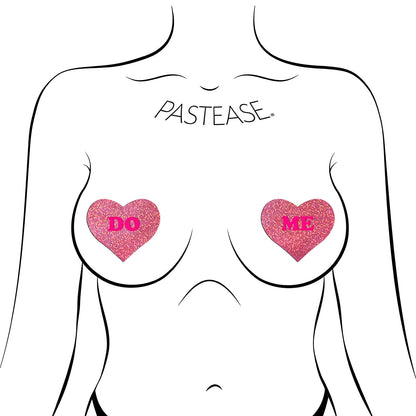 PASTEASE GLITTER ''DO ME'' HEART PASTIES PINK